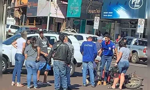 Carro do Conselho Tutelar se envolve em acidente com moto em Ivaiporã
