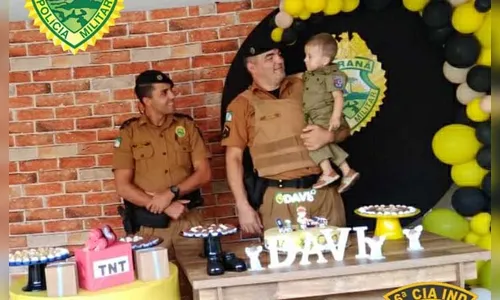 Salvo pela PM em Ivaiporã, Davi ganha festa temática de aniversário