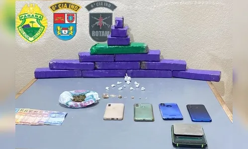 PM impede a entrada de quase 7 kg de drogas em Ivaiporã