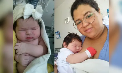 Mãe descobre gravidez na hora de dar à luz a filha de quase 5 kg