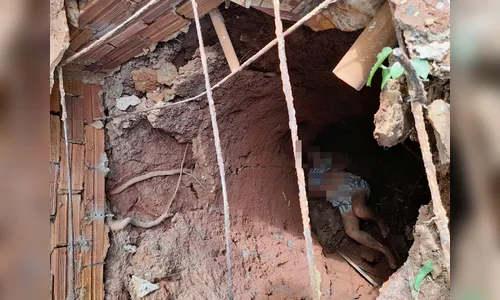 Mulher é retirada de fossa de 4 metros de profundidade em Grandes Rios