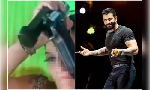 Mulher exibe arma e ameaça Gusttavo Lima: 