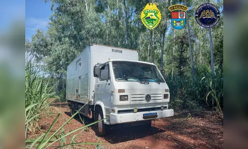 Polícia Militar recupera caminhão furtado em Marumbi