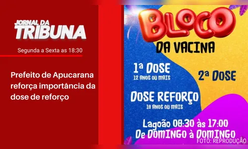 Prefeito de Apucarana reforça importância da dose de reforço