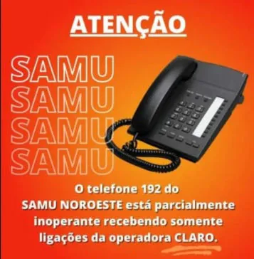 Divulgação / Samu Noroeste-PR