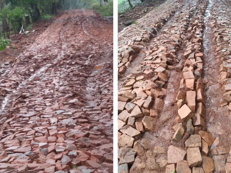 Grandes Rios registra boletim após danos em obra de calçamento