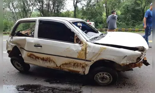 Um morre e outros dois ficam feridos em acidente na BR-277