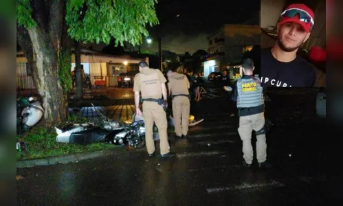 Câmera de segurança flagra acidente que matou motociclista no PR