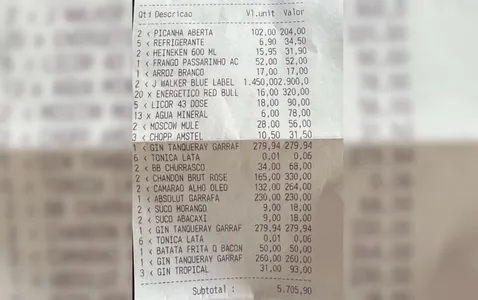 Cliente simula mal-estar para não pagar conta em bar