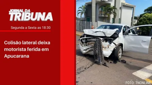 Colisão lateral deixa motorista ferida em Apucarana