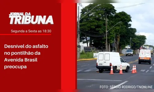 Desnível do asfalto no pontilhão da Avenida Brasil preocupa