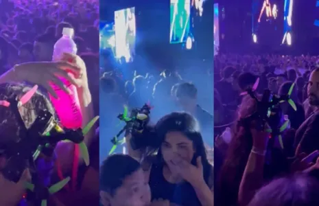 Drone cai em mulher durante show do Luan Santana