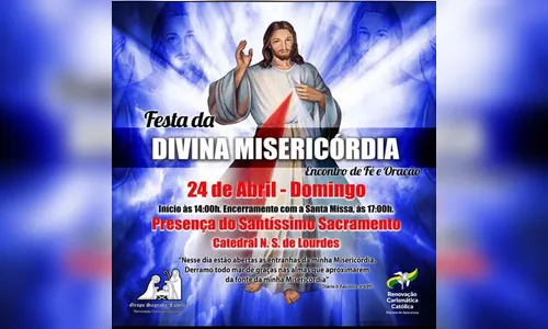 Festa da Divina Misericórdia acontece neste domingo (24)