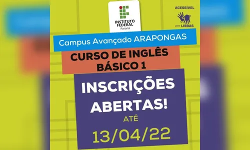 IFPR de Arapongas abre vagas para curso de inglês básico