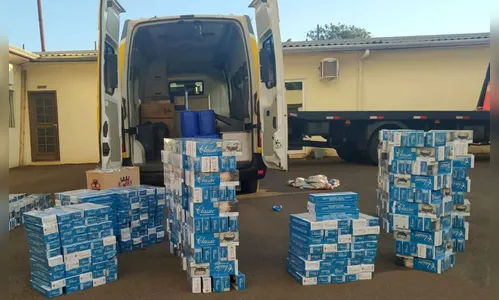 PM apreende 474 caixas de cigarros contrabandeados