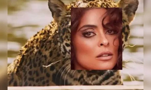Juliana Paes faz brincadeira com Maria Marruá virando onça