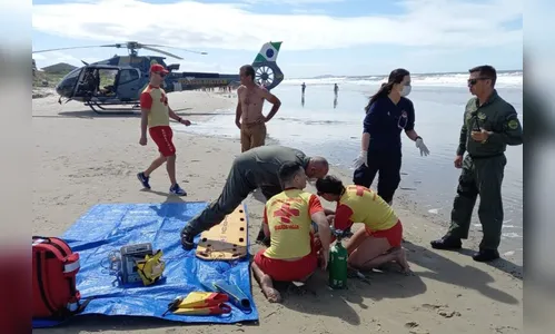 Corpo de Bombeiros salva homem que se afogou no Litoral