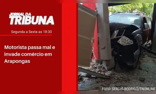 Motorista passa mal e invade comércio em Arapongas