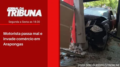 Motorista passa mal e invade comércio em Arapongas