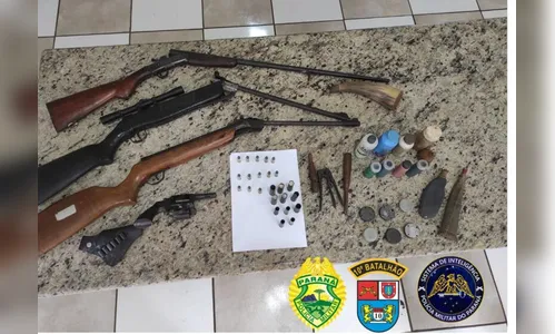 PM apreende quatro armas em sítio de Apucarana