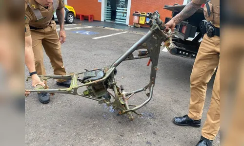 Pescador encontra peça de motocicleta em Apucarana