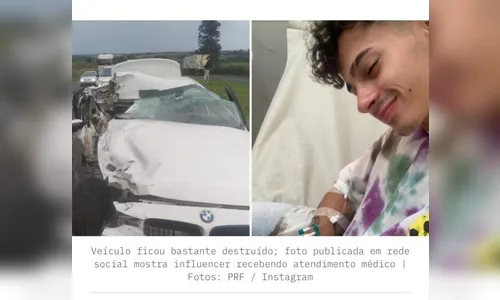 Influencer bate o carro de luxo em traseira de caminhão