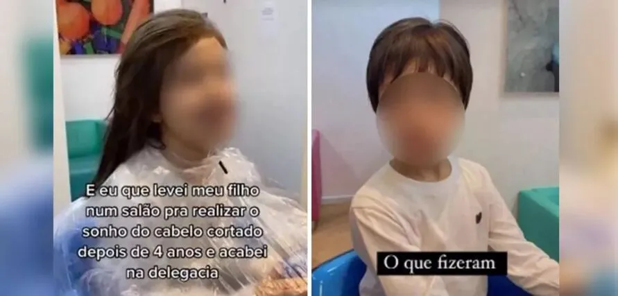 Mãe se revolta com corte de cabelo do filho e denuncia salão