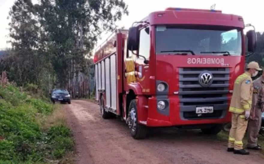 O acidente foi em uma propriedade rural na comunidade de Água Branca