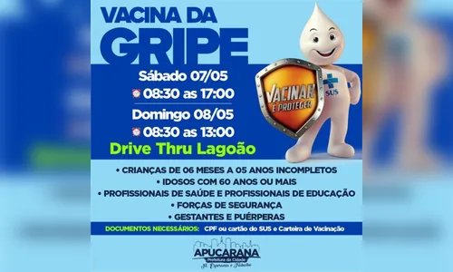 Apucarana realiza vacinação contra gripe no final de semana