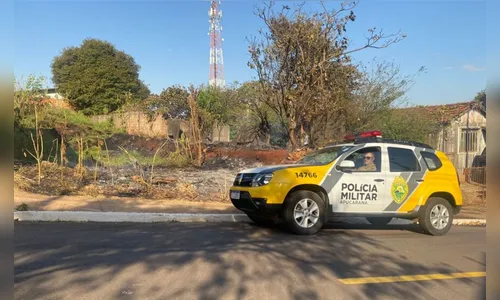 Apucaranense se desespera com fogo no mato e chama a PM