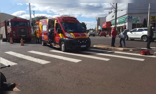 Atropelamento no centro de Ivaiporã deixa homem ferido