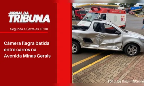 Câmera flagra batida entre carros na Avenida Minas Gerais