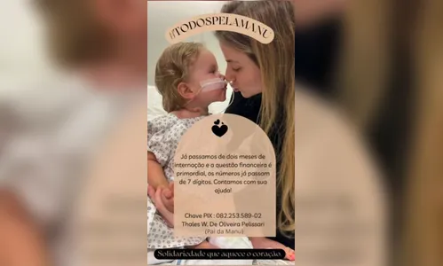 Casal pede ajuda para custear tratamento da filha