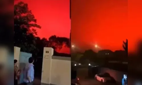 Céu fica  vermelho e assusta moradores de cidade na China