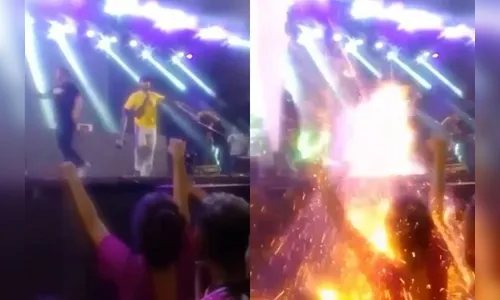 Felipe Amorim dispara fogos de artifício e fere fã nos olhos