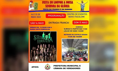 Festa do Frango e da Banana será neste fim de semana