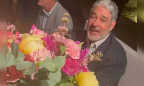 Filha de Bonner mostra pai ‘nervoso’ após ela pegar buquê