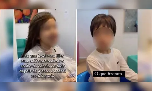 Mãe se revolta com corte de cabelo do filho e denuncia salão