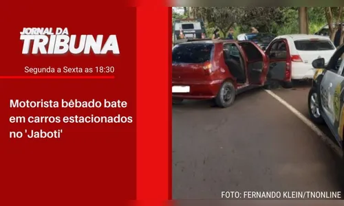 Motorista bêbado bate em carros estacionados no 'Jaboti'