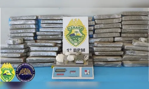 PM apreende mais de 40 kg de maconha em Ponta Grossa