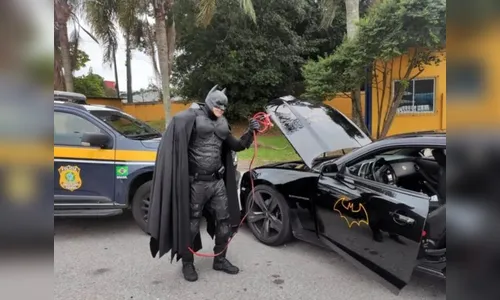 PRF 'salva' Batman em emergência inusitada na BR-101