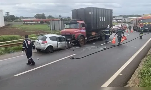 Sogro e genro morrem após acidente na BR-376