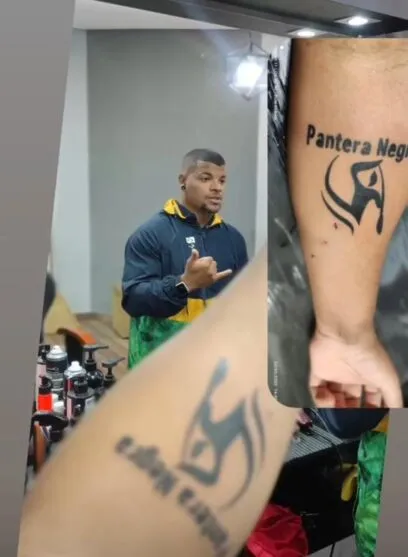 Fã tatua apelido de Giovane Vieira, paratleta de Apucarana