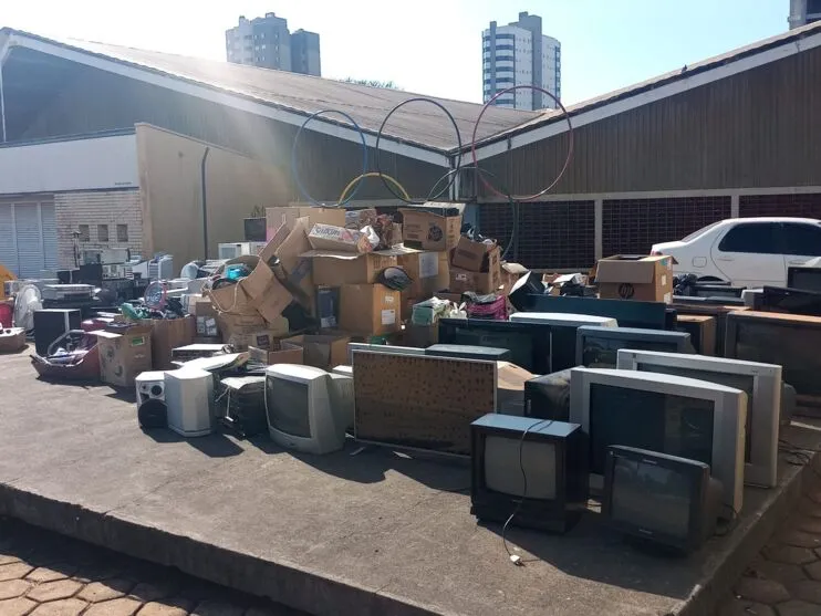 O evento recolheu um total de 4,5 quilos de materiais eletrônicos e eletrodomésticos inservíveis