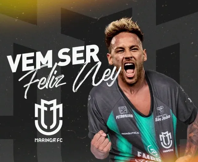 O time de Maringá, Paraná, fez a publicação marcando o jogador Neymar, nessa terça-feira (28)