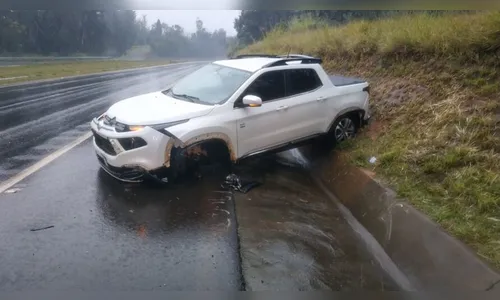Moradora de Ivaiporã sofre acidente na BR-376 entre Imbaú e Ortigueira