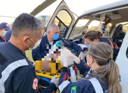 Helicóptero do Serviço de Operações aéreas do Samu foi acionado