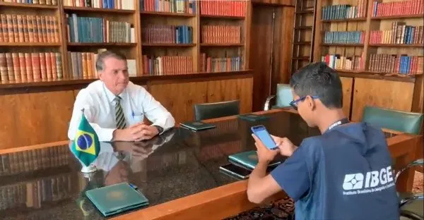 Bolsonaro foi entrevistado por um recenseador chamado Gabriel