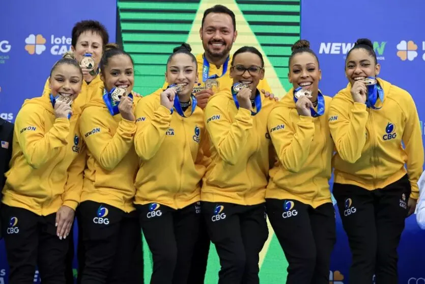 Equipe do Brasil no pan de ginástica