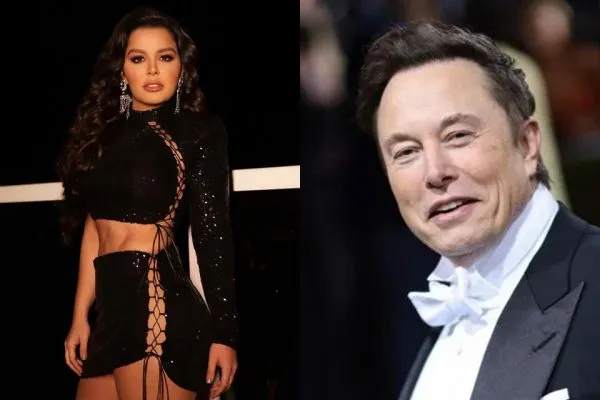 Maraisa, cantora brasileira, e Elon Musk, empresário